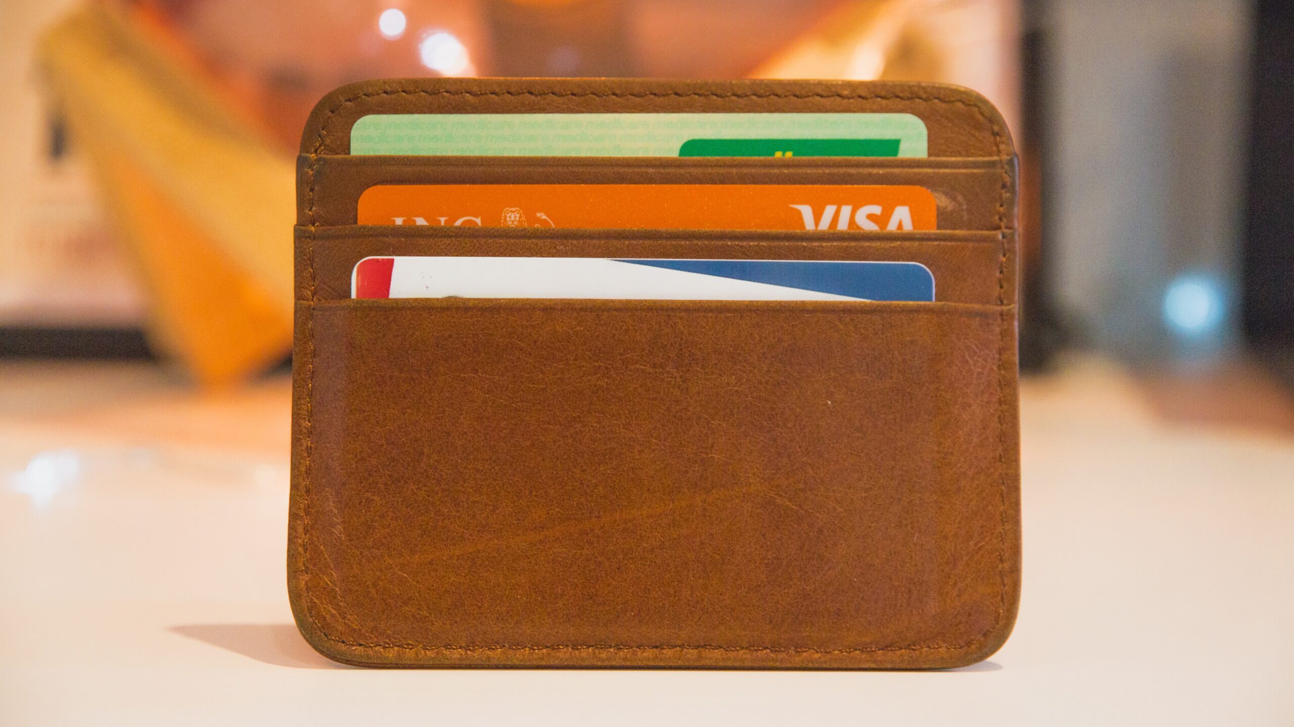 Wallet with bank cards